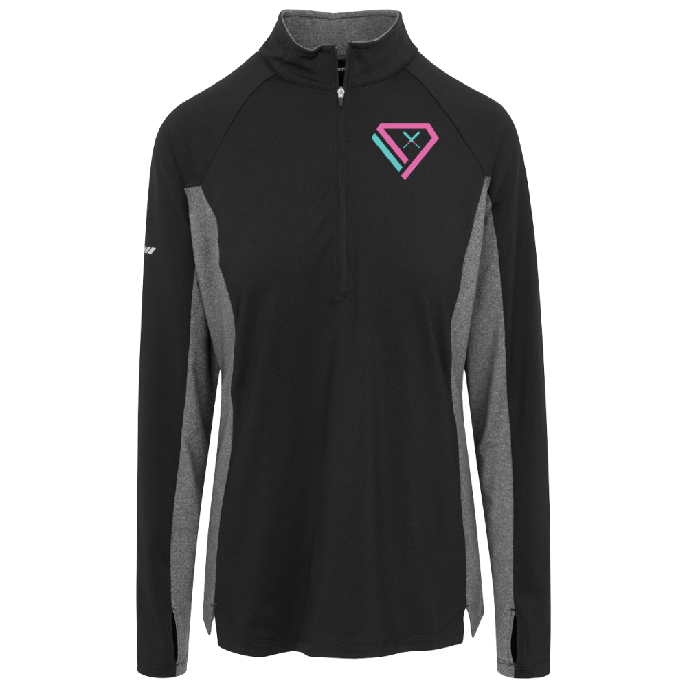 Sport-Tek Womens Stretch Contrast 1/4-Zip Pullover