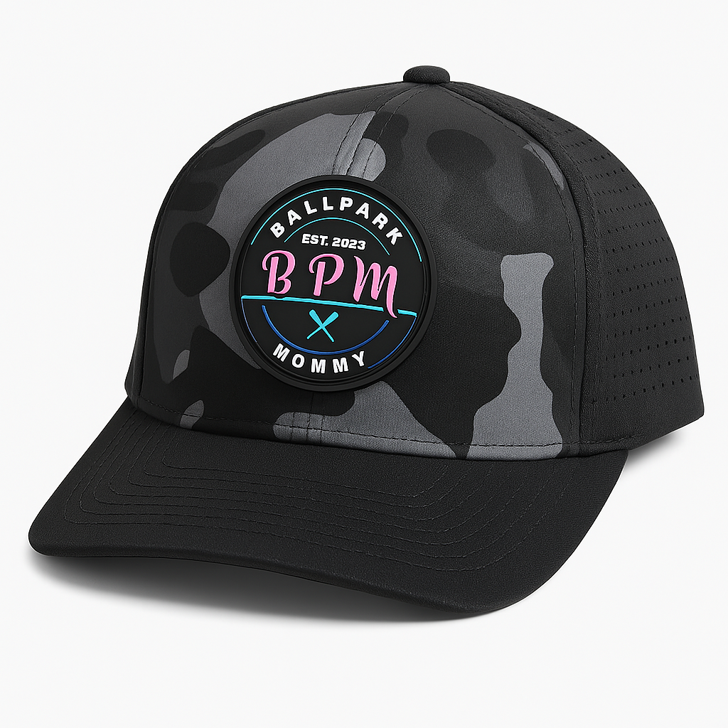 Ballpark Mommy Mesh Cap | Black Camo