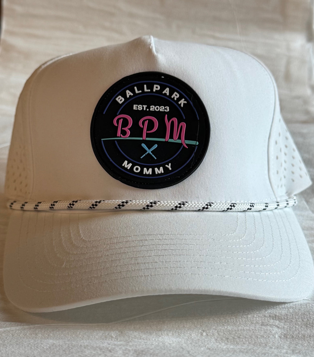 Ballpark Mommy Ball Cap | White