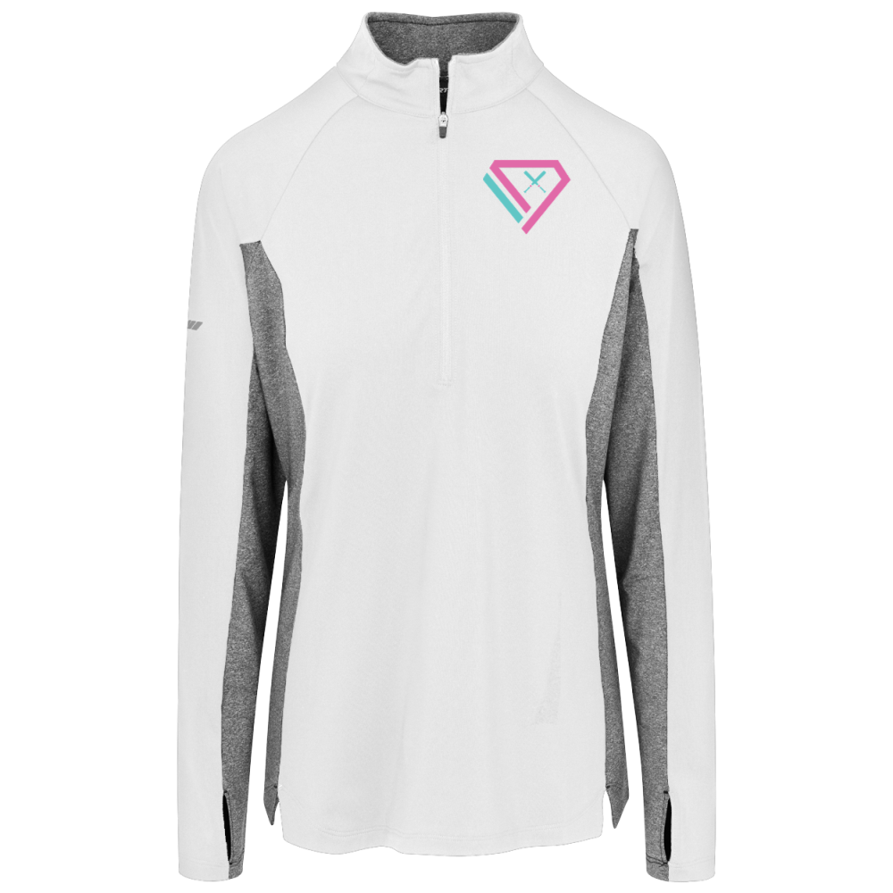 Sport-Tek Womens Stretch Contrast 1/4-Zip Pullover